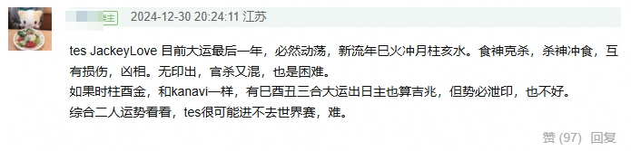 有道理！豆瓣网友预测TES战队或难以跻身全球总决赛，JKL与Kanavi的命运堪忧